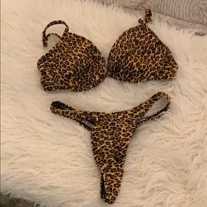 Leopard Thong Bathing Suite